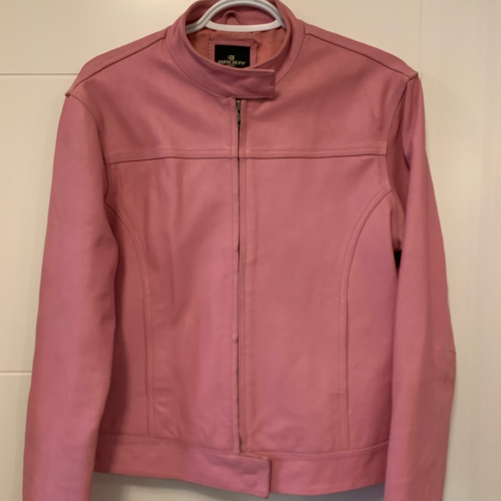 Brody pink leather jacket
